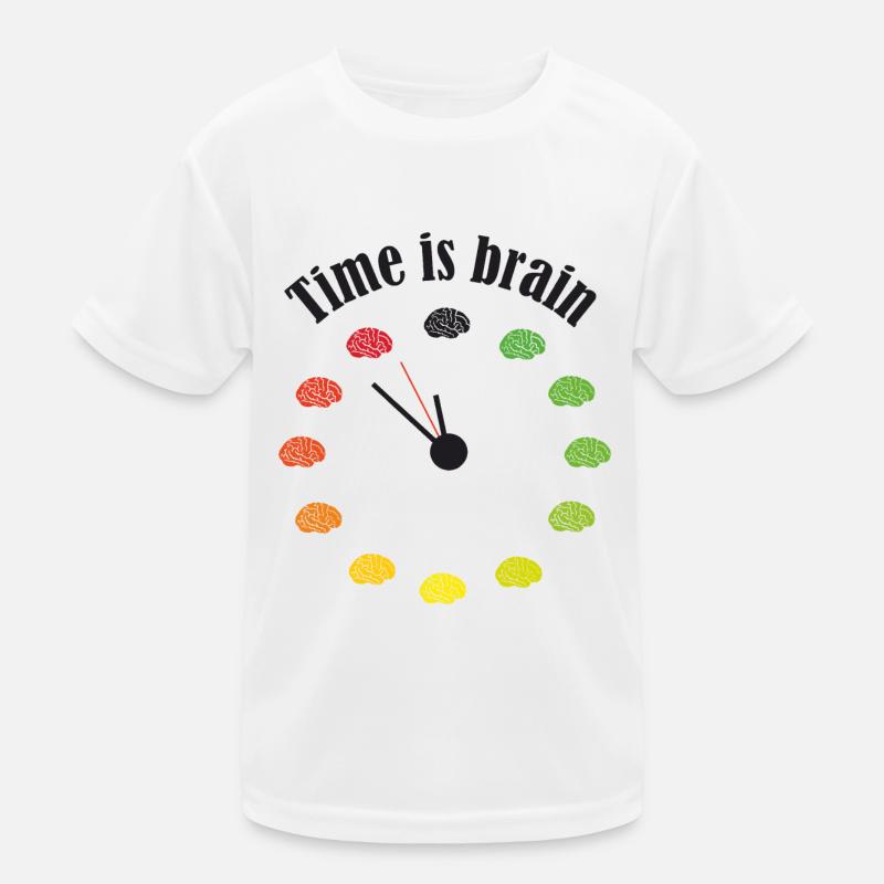 Time is brain Kinder Funktions-T-Shirt