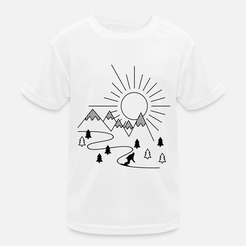snowboarder Kinder Funktions-T-Shirt
