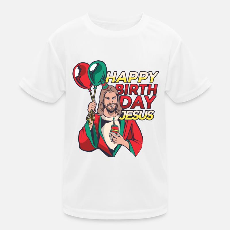Joyeux anniversaire Jésus T-shirt sport Enfant