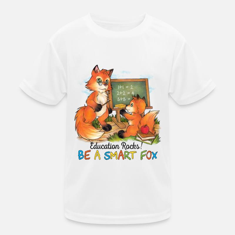 Education Rocks! Be a smart Fox - gift idea Kids Functional T-Shirt