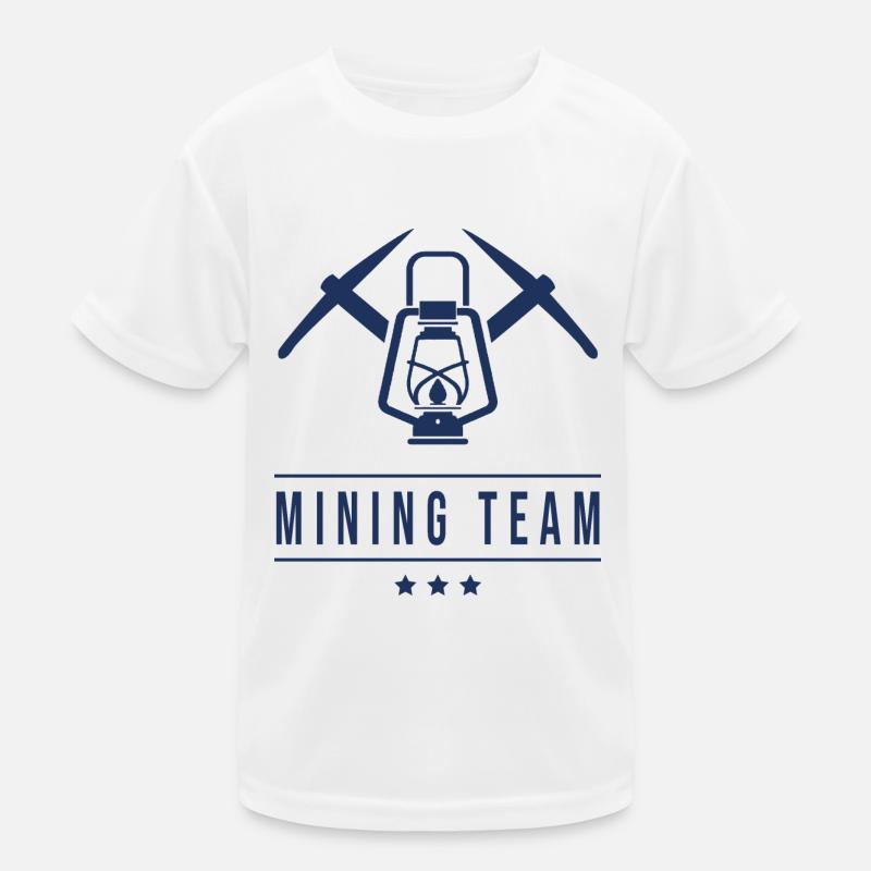 Mining Team Miner Mine Bargarbeiter Kids Functional T-Shirt