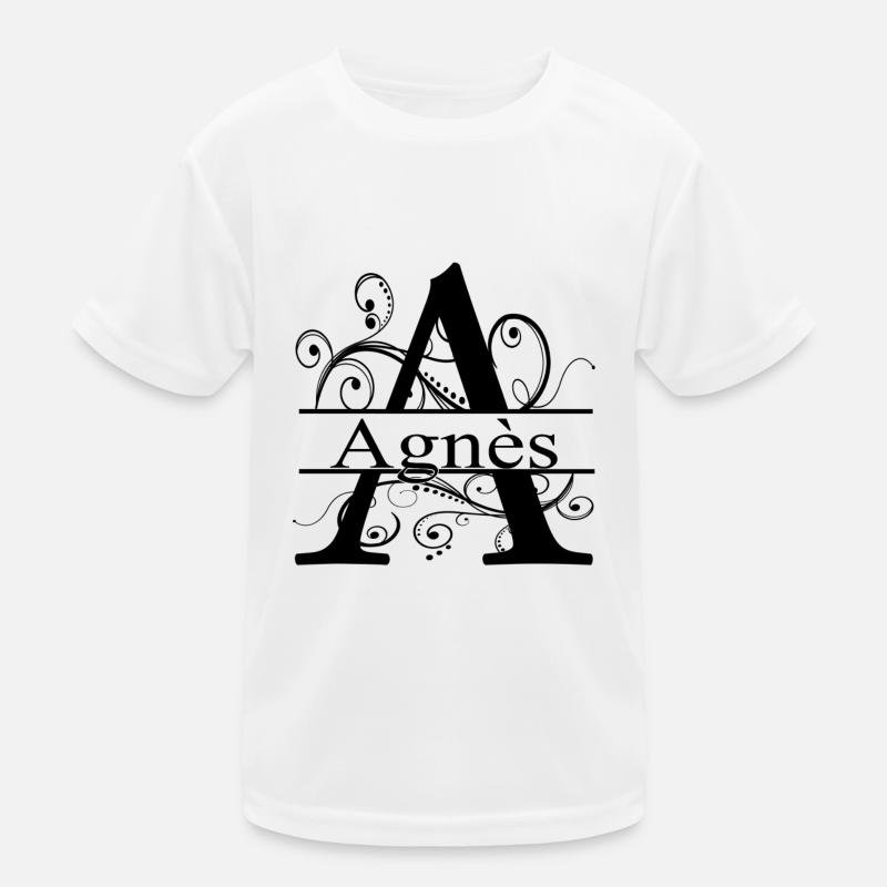 Monogram with the first name Agnès Kids Functional T-Shirt