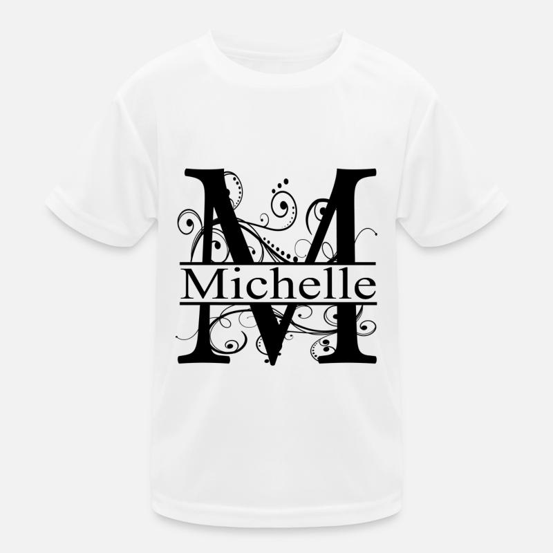 Monogram with the first name Michelle Kids Functional T-Shirt
