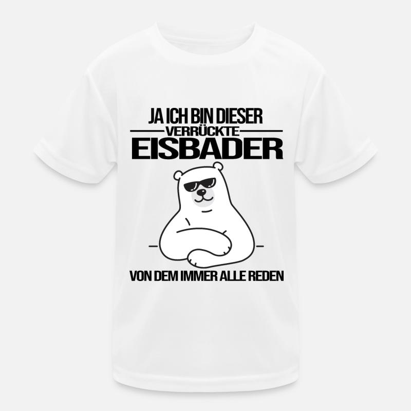 winterbader kälteresistent eisbader eischwimmer -C Kinder Funktions-T-Shirt