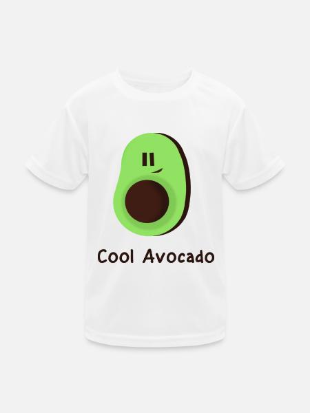 Cool avocado - Kids Functional T-Shirt - white - Front