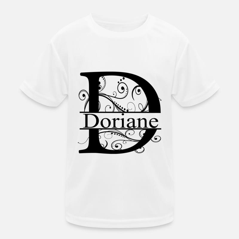 Monogramm mit dem Namen Doriane Kinder Funktions-T-Shirt