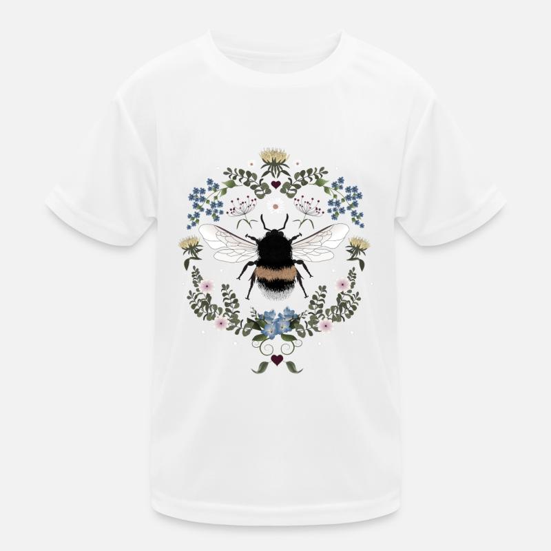 Bumblebee Flowers Bee Kids Functional T-Shirt