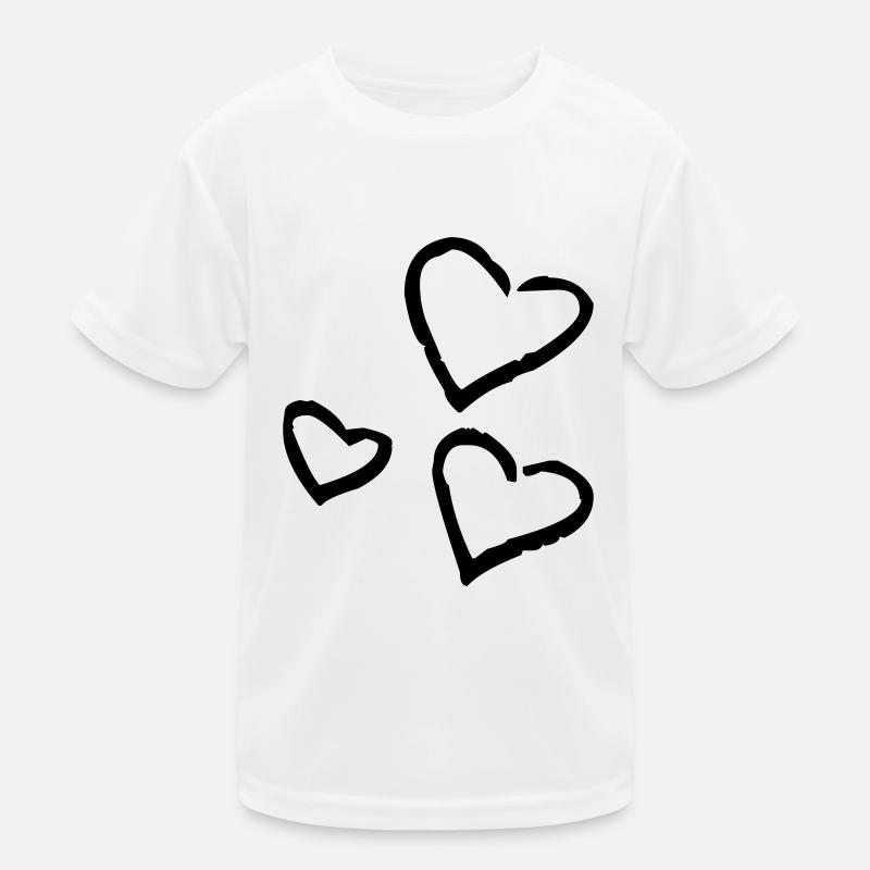 Herzen Kinder Funktions-T-Shirt