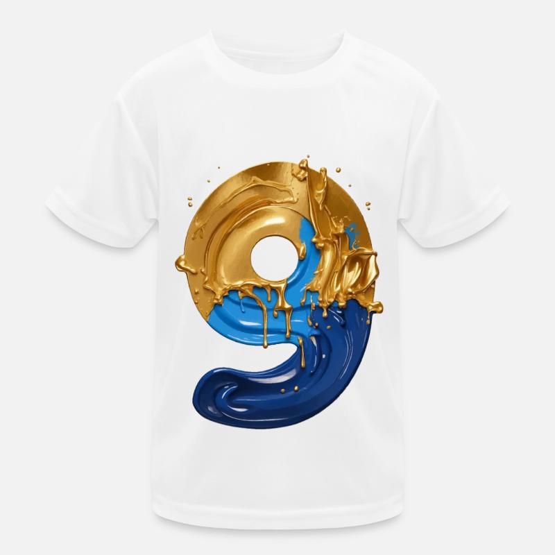 NR. 9 NUMMER 9 COOL 9. GEBURTSTAG Kinder Funktions-T-Shirt