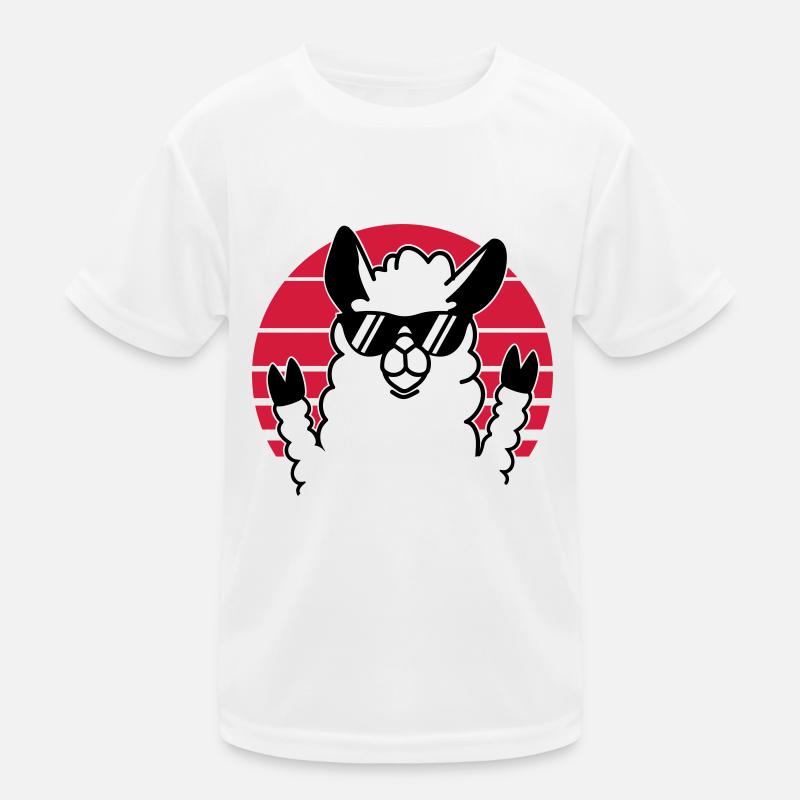 Cooles Lama mit Sonnenbrille - Alpaka-Llama-Lustig Kinder Funktions-T-Shirt