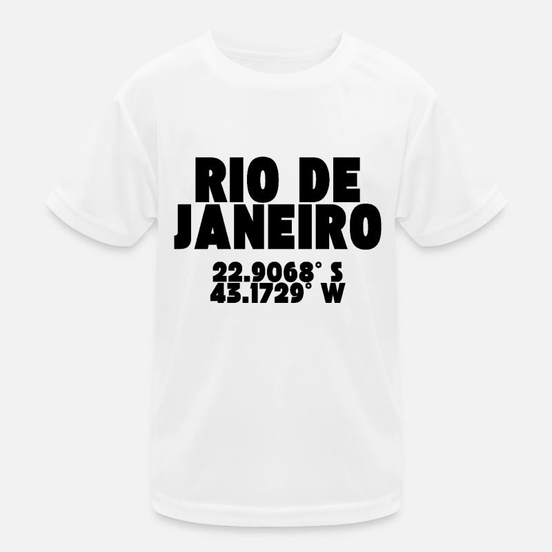 Rio de Janeiro - Design with coordinates Kids Functional T-Shirt