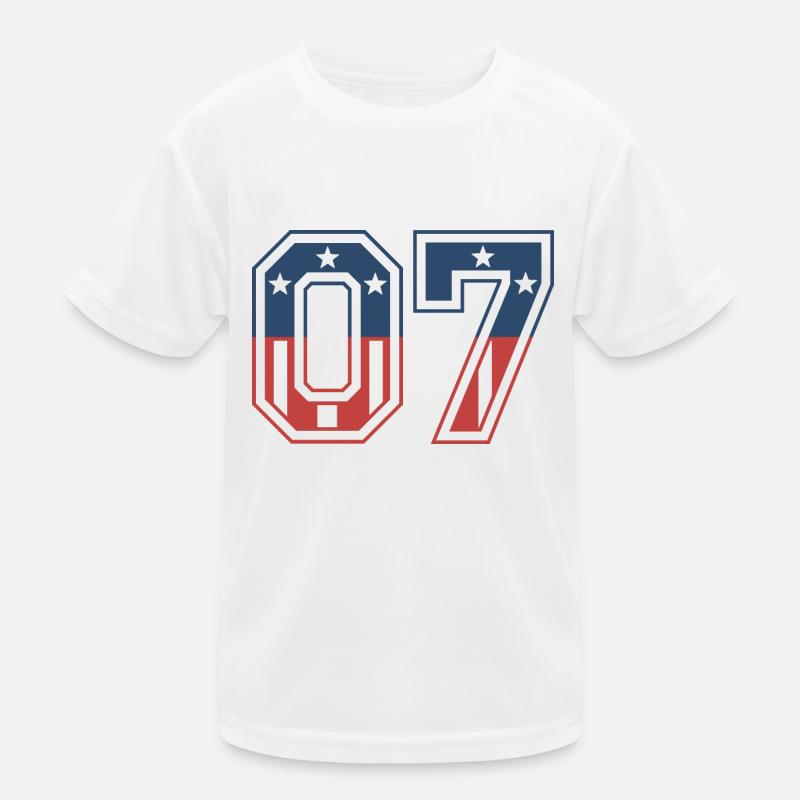 Number 07 USA Kids Functional T-Shirt