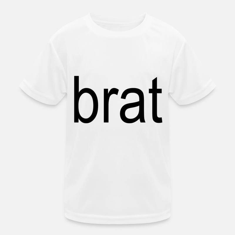 brat black text 5000 Kids Functional T-Shirt