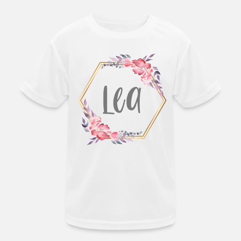 Lea Mädchen Name personalisiertes Geschenk Kinder Funktions-T-Shirt