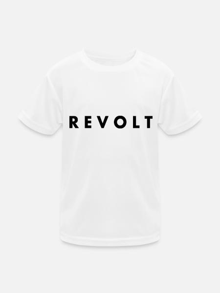 Revolt - Kinder Funktions-T-Shirt - Weiß - Vorne