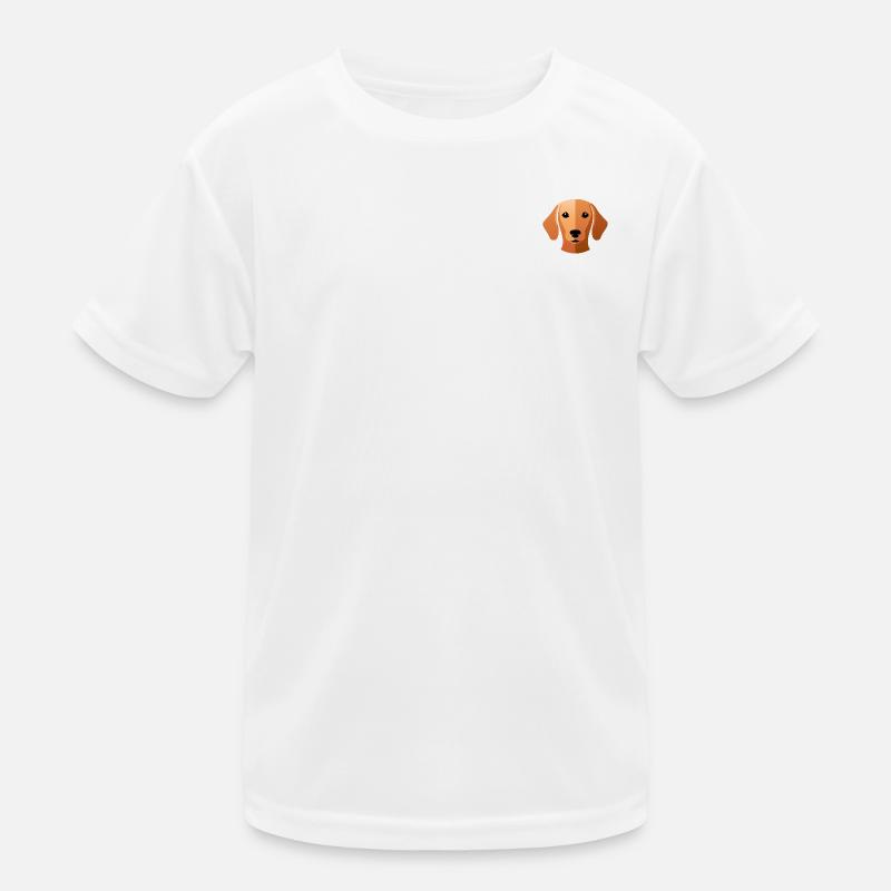 Kleiner süßer Dackelkopf Karamell Kinder Funktions-T-Shirt