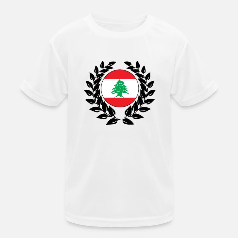 Liban drapeau libanais drapeau drapeau laurier T-shirt sport Enfant