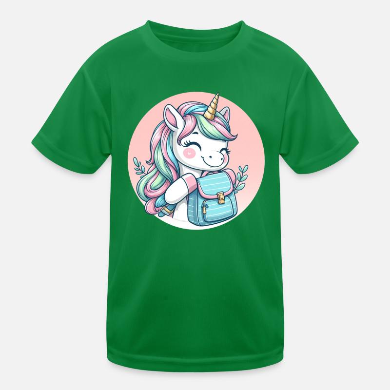 Süßes Einhorn Schulkind Kinder Funktions-T-Shirt