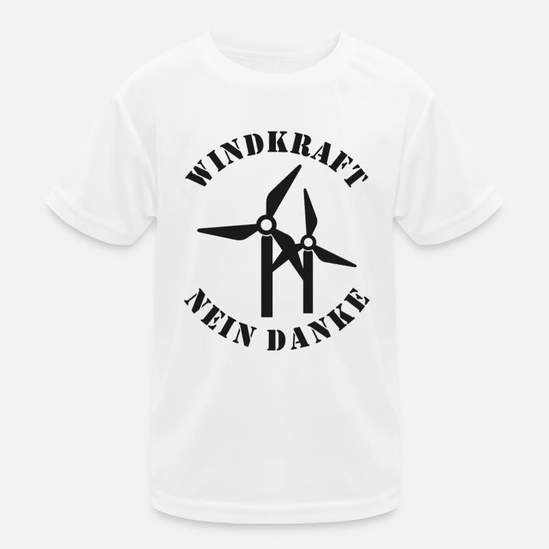 Windkraft Nein Danke Kinder Funktions-T-Shirt