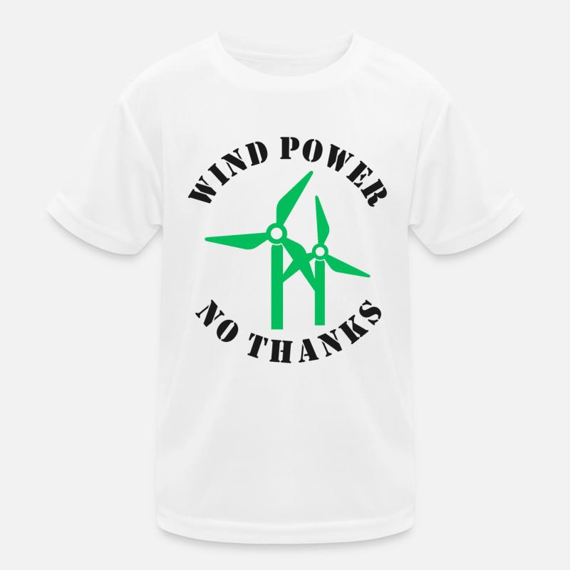 Windkraft Nein Danke Kinder Funktions-T-Shirt