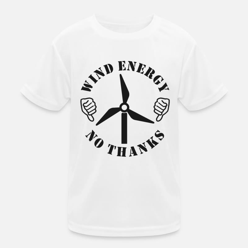 Windenergie Nein Danke, Daumen runter Kinder Funktions-T-Shirt