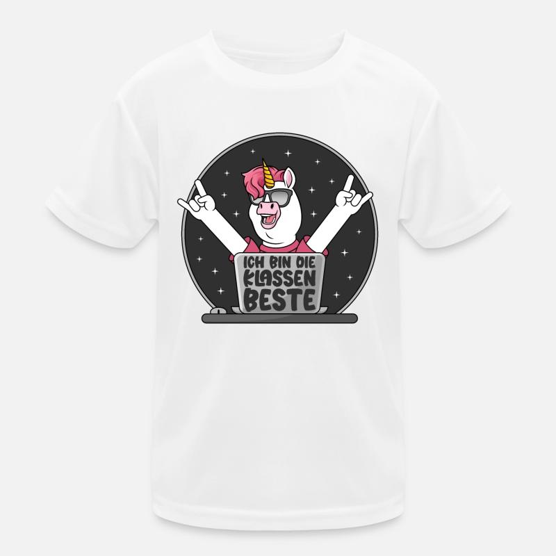 Einhorn PC Beste Schule Ich bin die Klassenbeste Kinder Funktions-T-Shirt