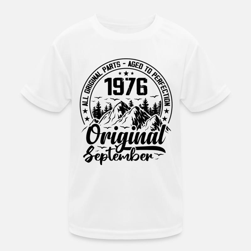 1976 September Original 48 Jahre Geburtstagsgeschenk Kinder Funktions-T-Shirt