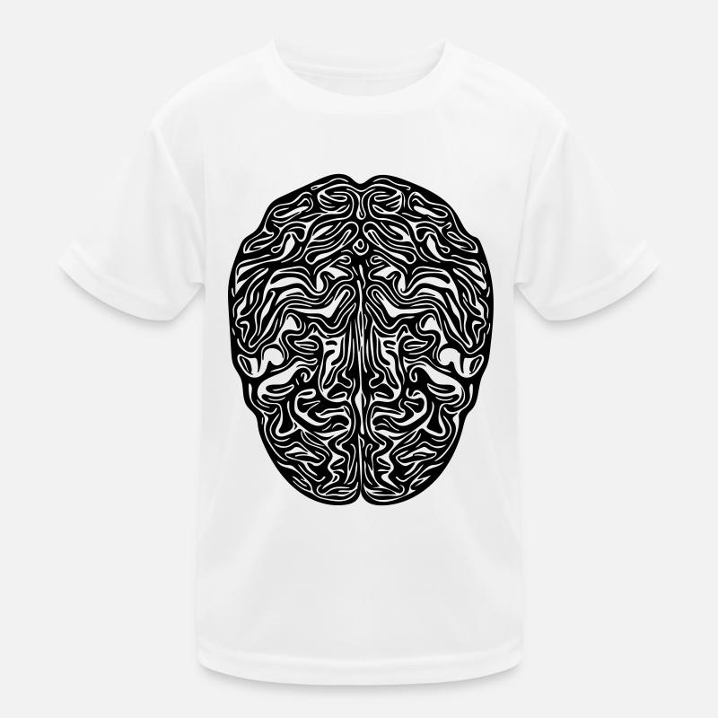 Brain - Anatomical Vector - Kids Functional T-Shirt - white