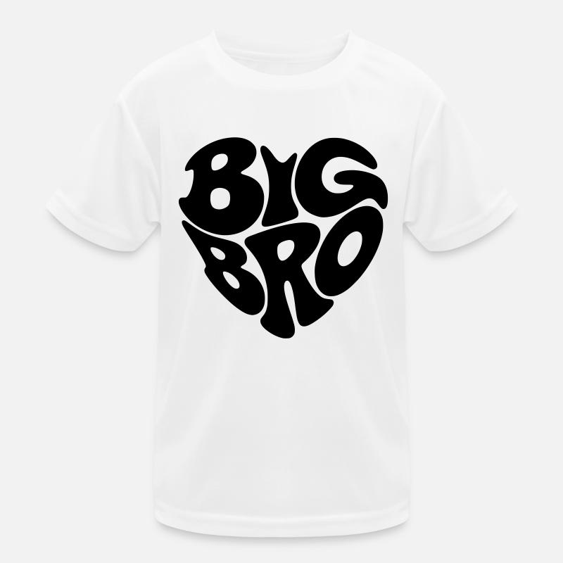 Big Bro - Herz Form - Herzform - Großer Bruder Kinder Funktions-T-Shirt