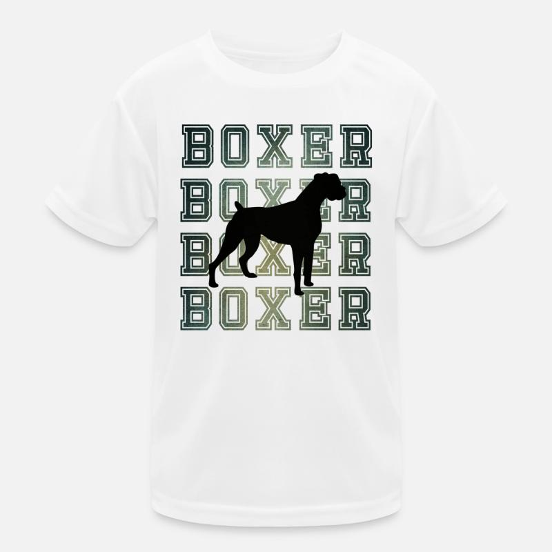 Disko Retro Boxer Hund Kinder Funktions-T-Shirt