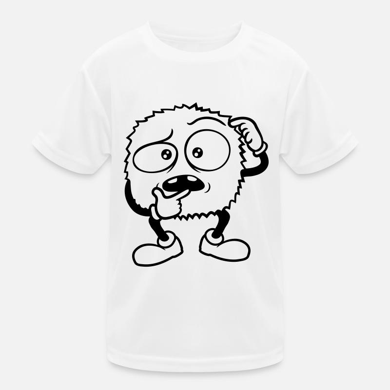 Monster skeptisches Gesicht Comic Kinder Funktions-T-Shirt