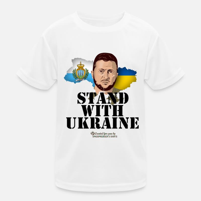 Saint-Marin se tient avec l’Ukraine T-shirt sport Enfant