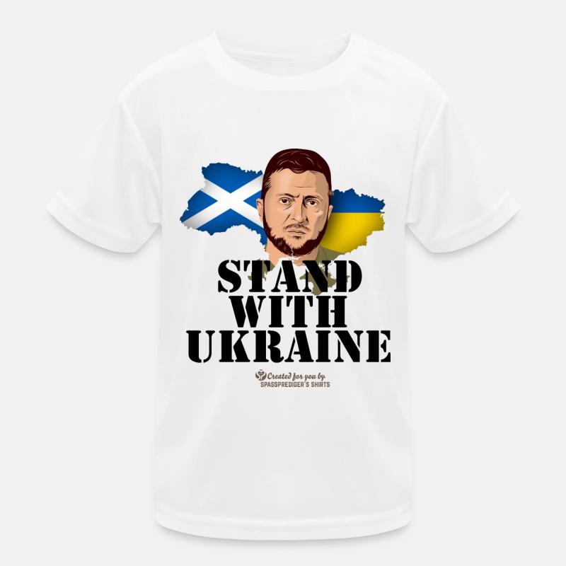 Ukraine Écosse T-shirt sport Enfant