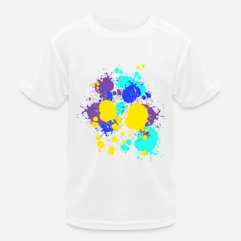 Farbtropfen Splash Drips Kids Functional T-Shirt