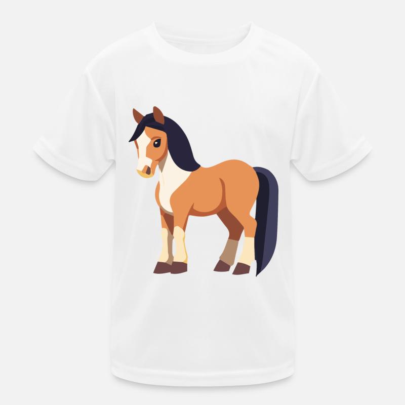 Süßes Pferd Kinder Funktions-T-Shirt