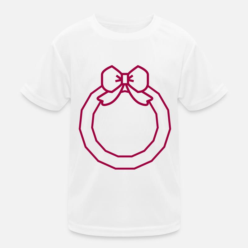 Weihnachtskranz Band Symbol Kinder Funktions-T-Shirt