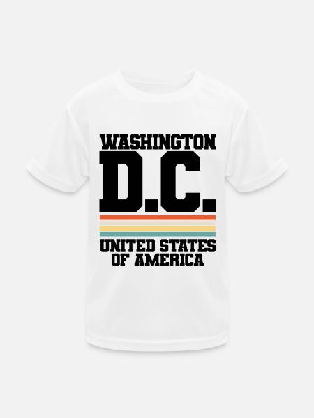 WASHINGTON D.C. United States of America - Kinder Funktions-T-Shirt - Weiß - Vorne