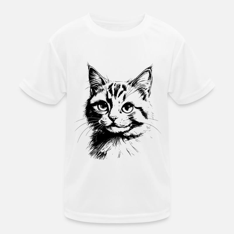 Portrait de chat T-shirt sport Enfant