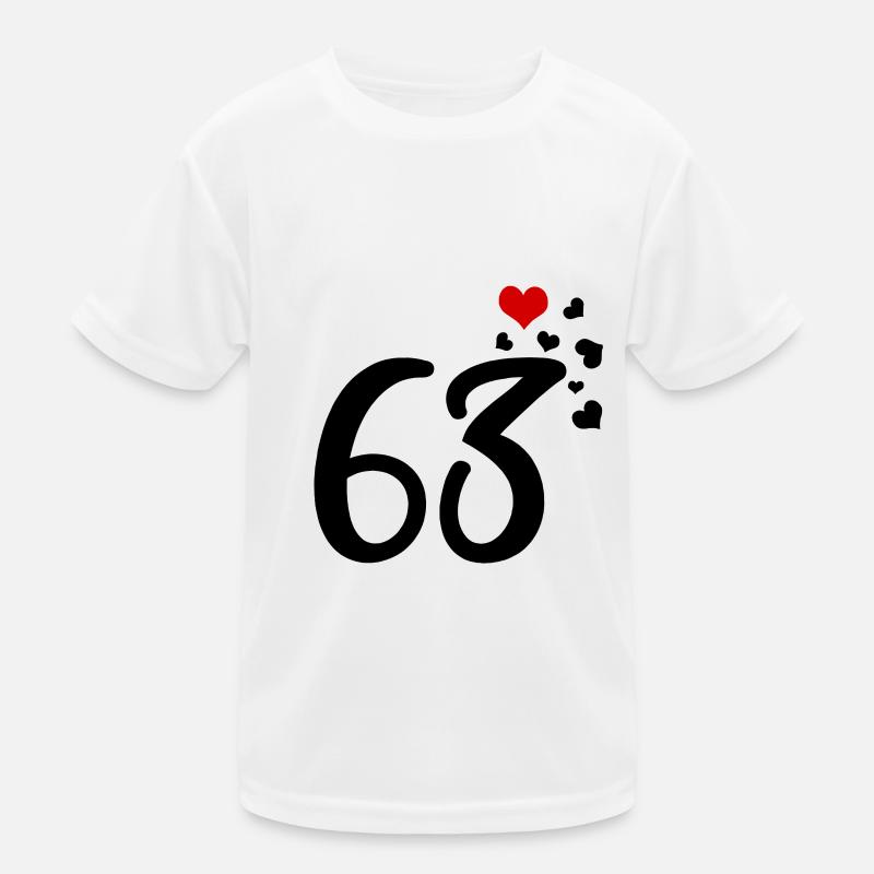 63rd birthday anniversary hearts 63 Kids Functional T-Shirt
