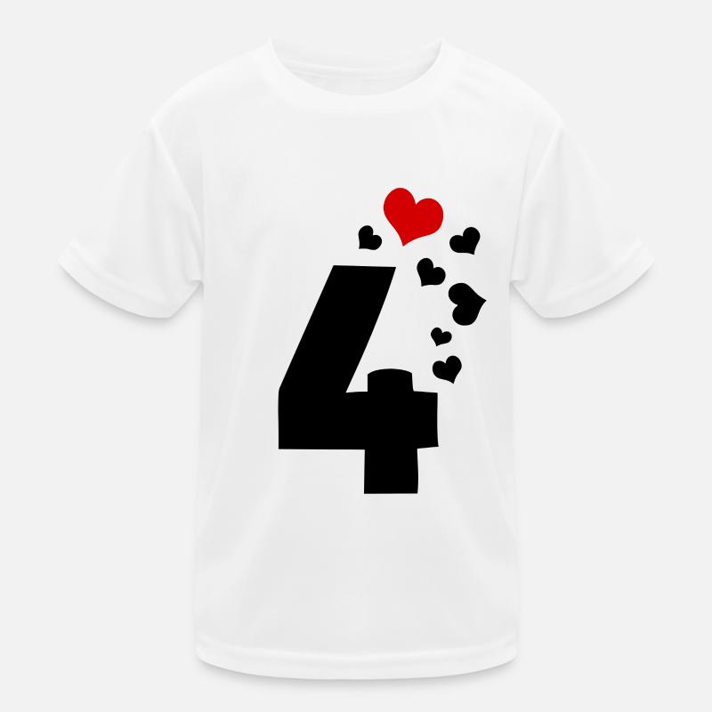 4 hearts 4th birthday Kids Functional T-Shirt
