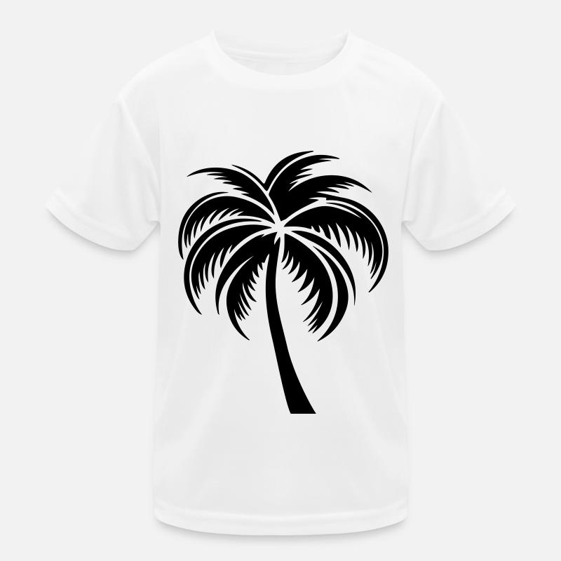 Palm Silhouette Symbol Kids Functional T-Shirt