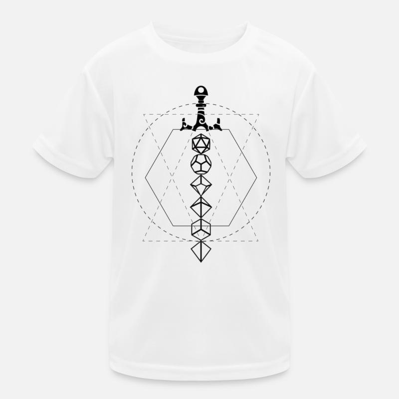 Dungeon Dice Sword Kids Functional T-Shirt