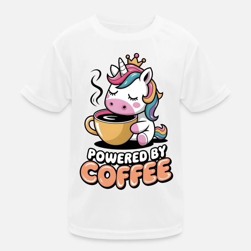 Powered By Coffee Kids Functional T-Shirt