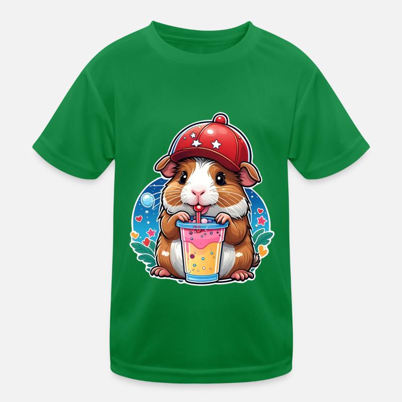 Cochon d’Inde mignon dégustant de la limonade T-shirt sport Enfant