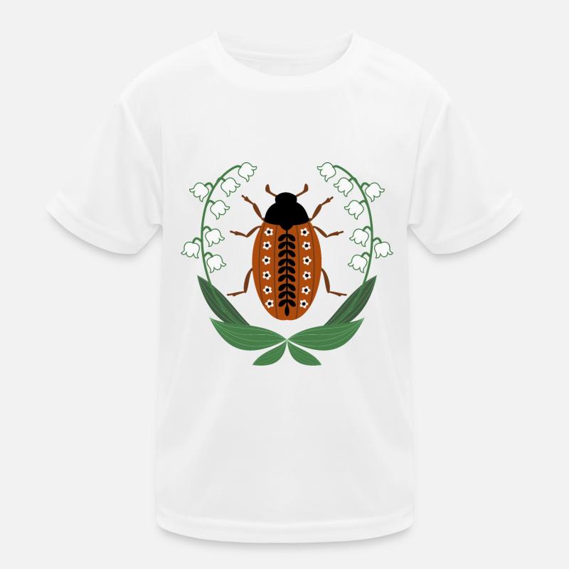 Maikäfer mit Maiglöckchen Kinder Funktions-T-Shirt