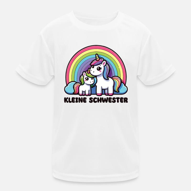 Kleine Schwester 2024 Einhorn Geschwister Kinder Funktions-T-Shirt