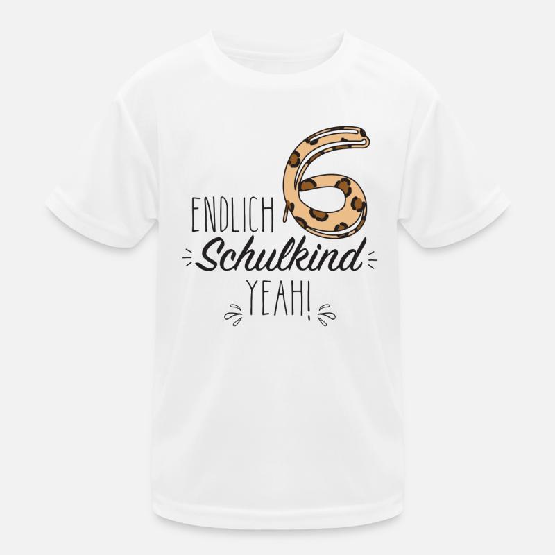 Endlich 6 Schulkind yeah Kinder Funktions-T-Shirt