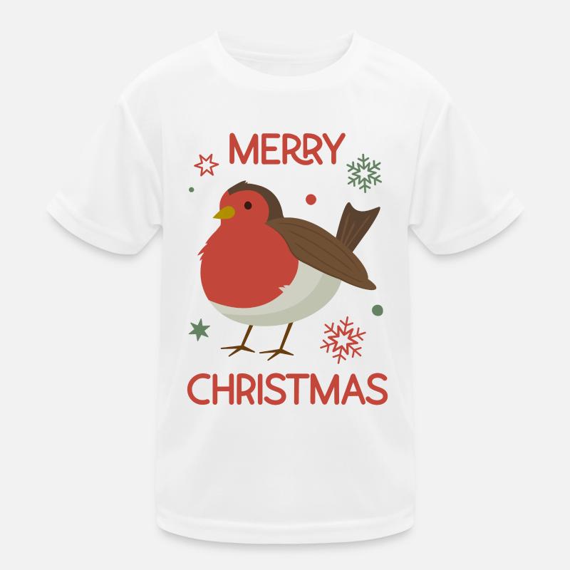 Joyeux Robin de Noël T-shirt sport Enfant