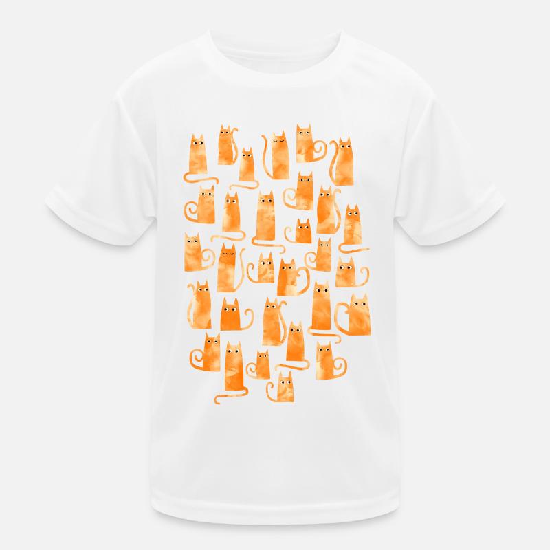 Ingwer Katze Aquarell Kinder Funktions-T-Shirt