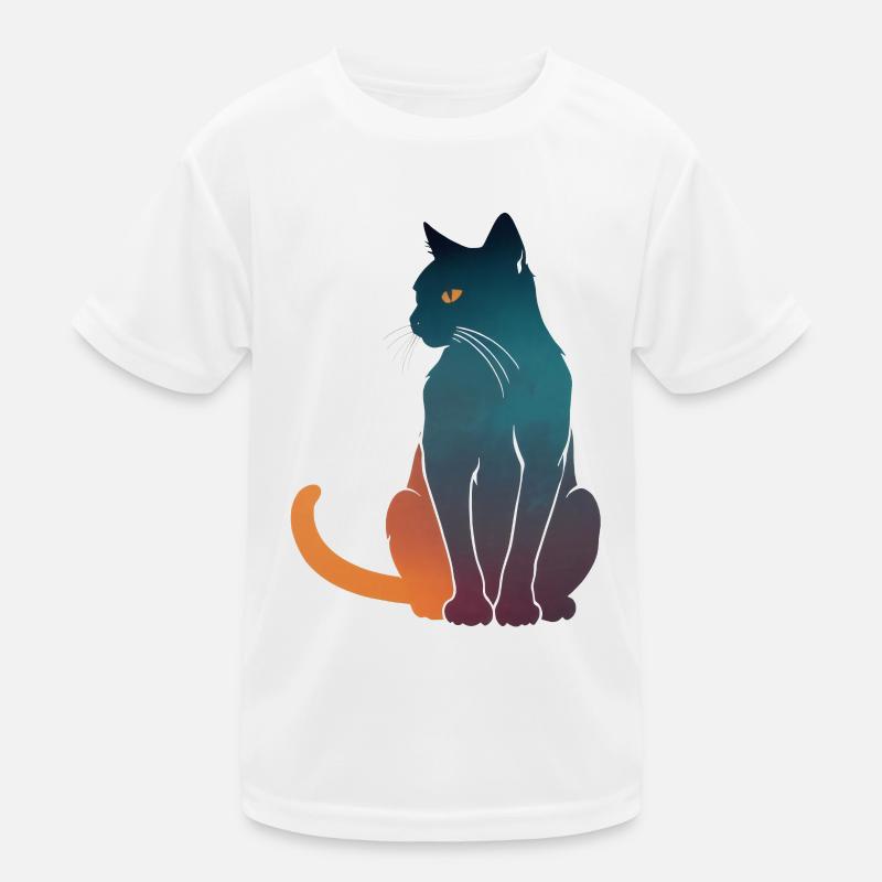 Chat harmonieux en dégradé de couleurs T-shirt sport Enfant